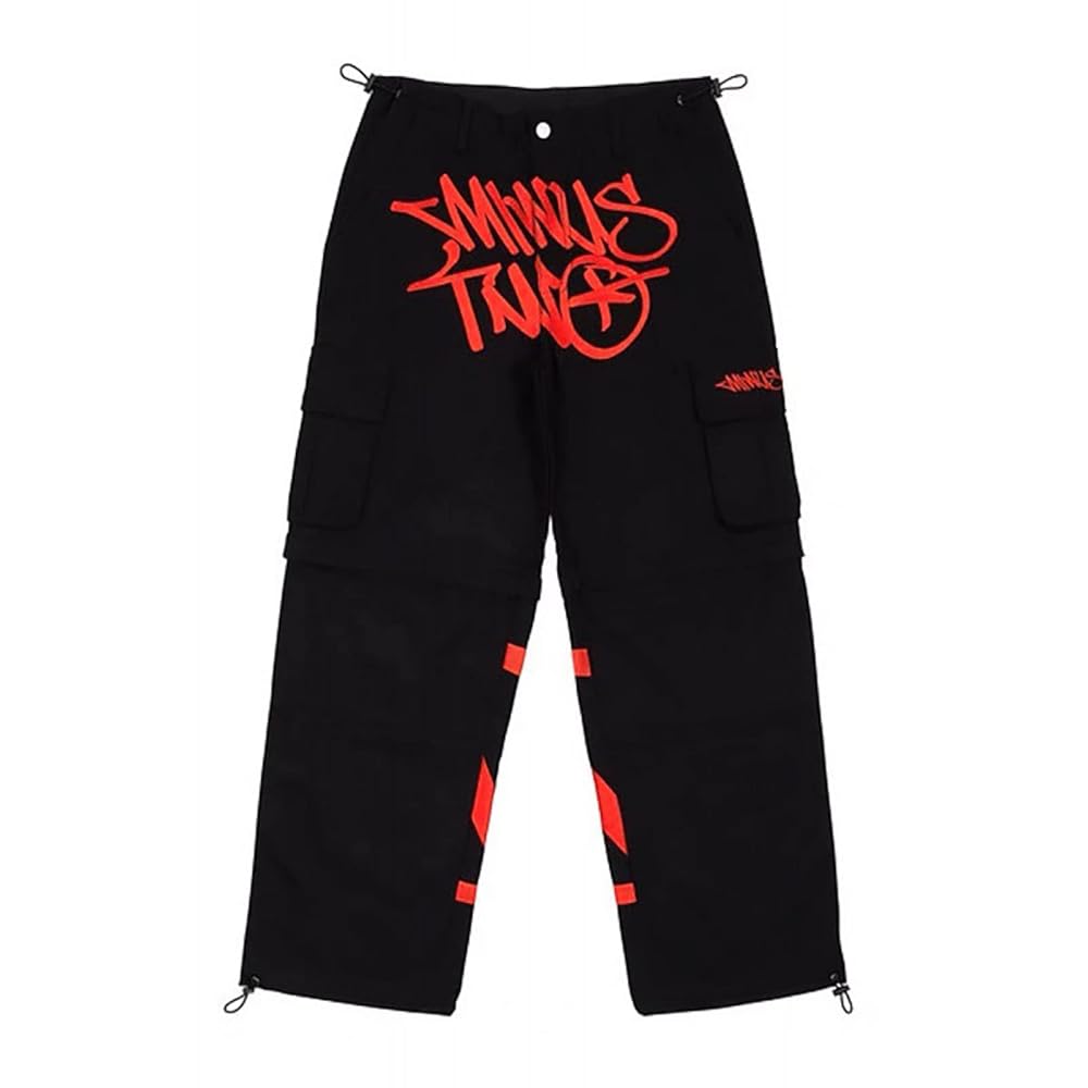 Minus-Two-Cargo Harajuku Casual Loose Punk Rock Straight