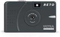 Vista 1 de RETO Ultra Wide and Slim 35mm Reusable Daylight Film Camera - 22mm Wide Lens, Focus Free, Light Weight, Easy to Use (Charcoal)