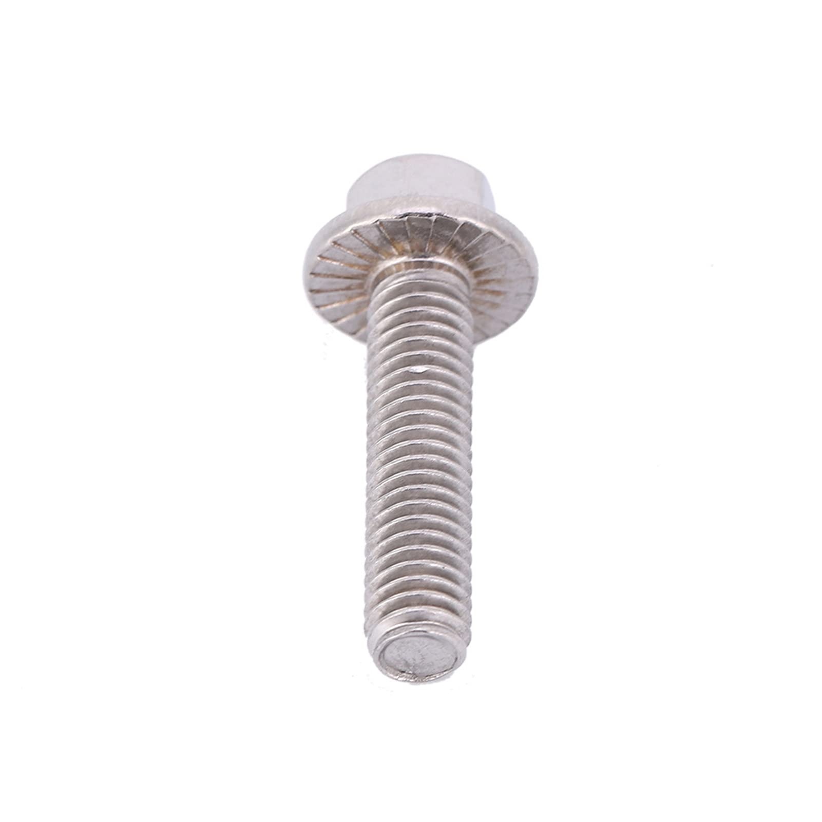 10 Pezzi Vite Flangiata Esagonale M6 in Acciaio Inossidabile 304 Testa Flangia Integrata Bulloni di Fissaggio per Elettrodomestici, Macchinari, Mobili (M6*25)