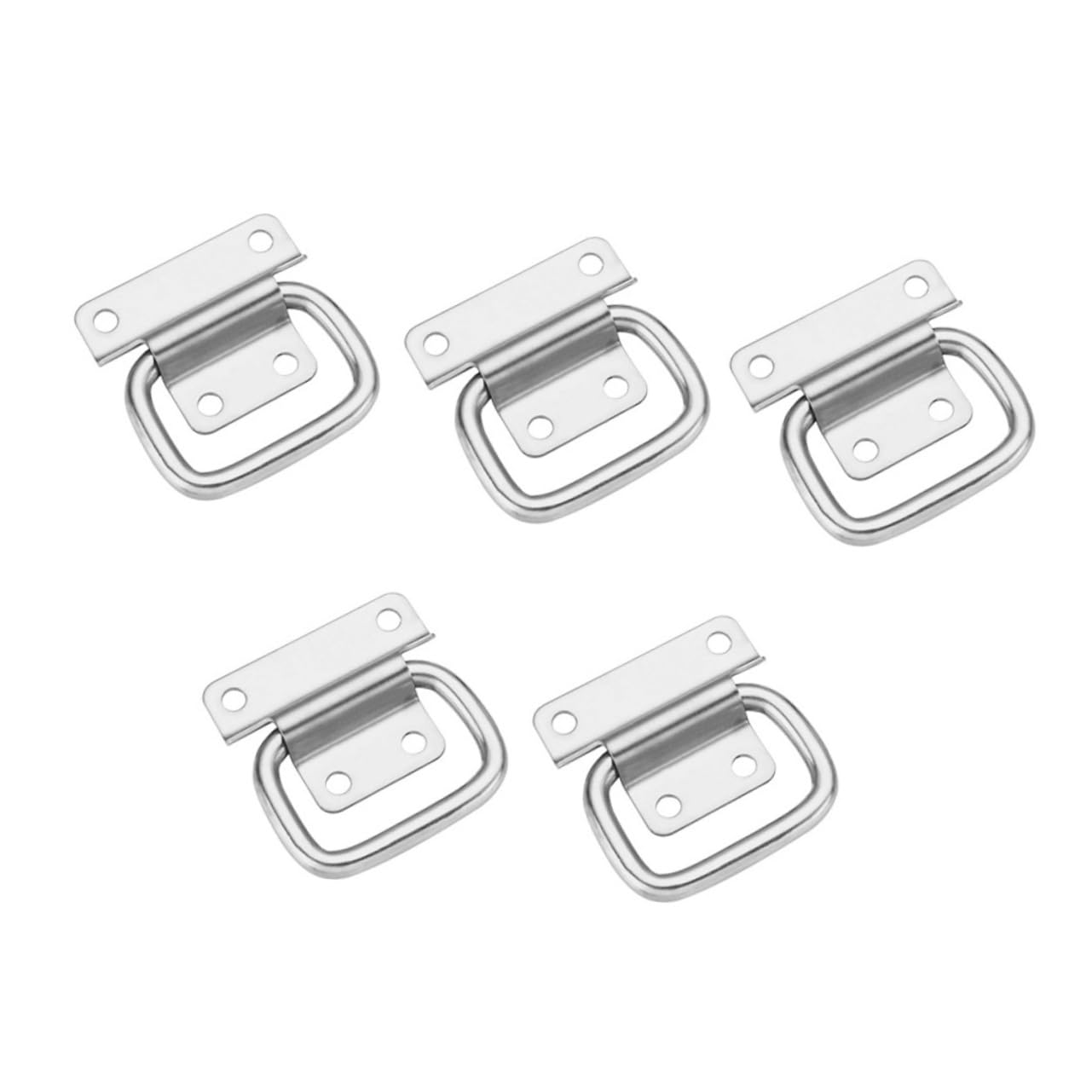 Tiradores plegables de acero inoxidable HOMSFOU para cajas y maletines, pack de 5 unidades