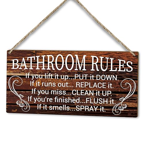 Bathroom Rules Warning Sign, 10
