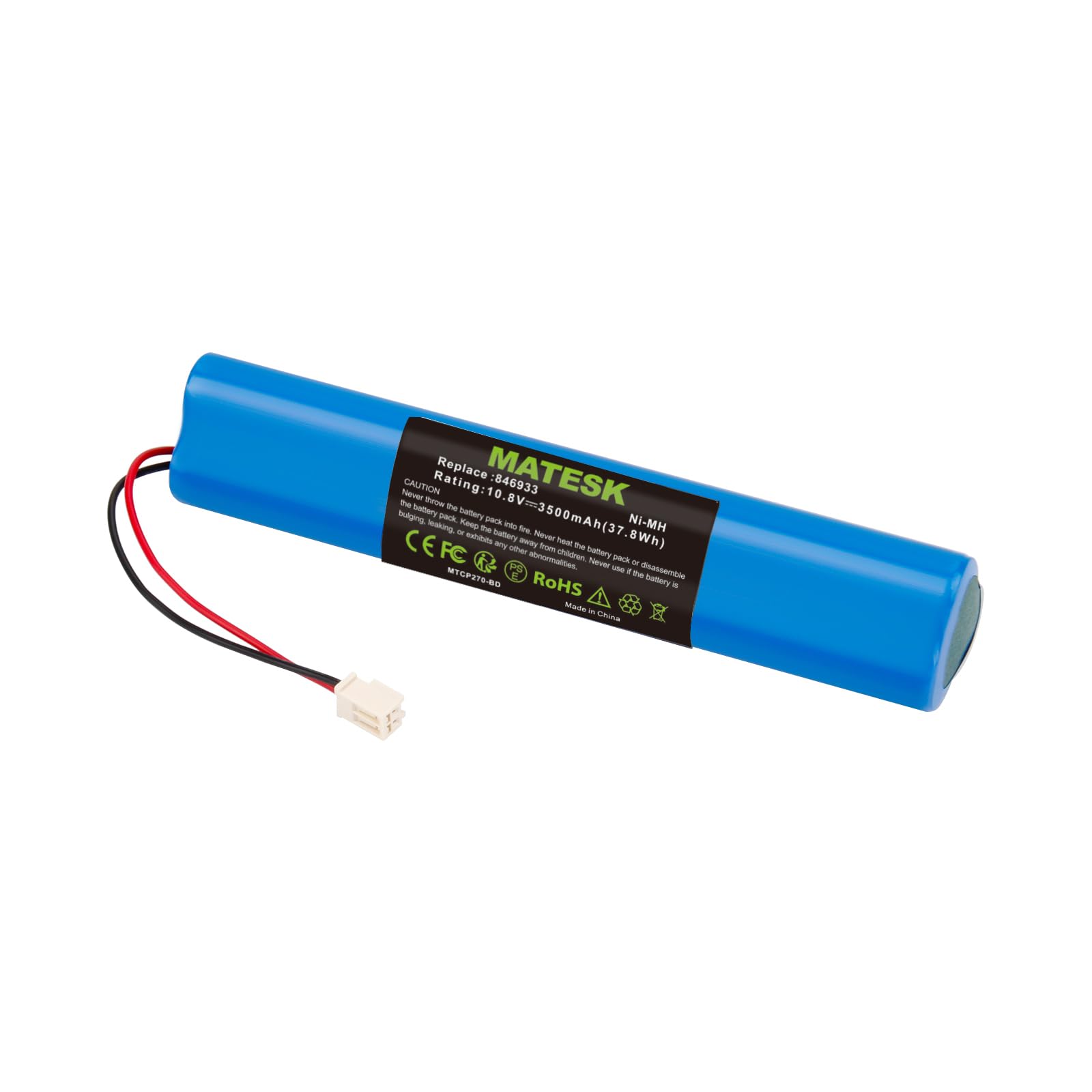 10.8V 3500mAh NI-MH Batterie pour Velux 946933 Volets Roulants Solaires avec Câble et Fiche pour Velux SSL Solar Roller Shutter, Moteur de Volet Roulant, Roller Shutter Drive, 846933 946930