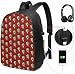 Produktbild Unisex Rucksack mit USB-Ladeanschluss, Pizza-Maus, klassisch, modisch, für Business