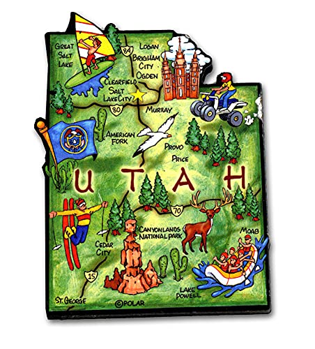 Imán decorativo rectangular Utah Artwood 6.1x8.4 cm miniatura 1