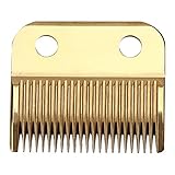 Elektrisches Haar Clipper Hair Trimmer Metall Ersatzschneiderkopfwerkzeug für Friseurgelb Silber (Gold)