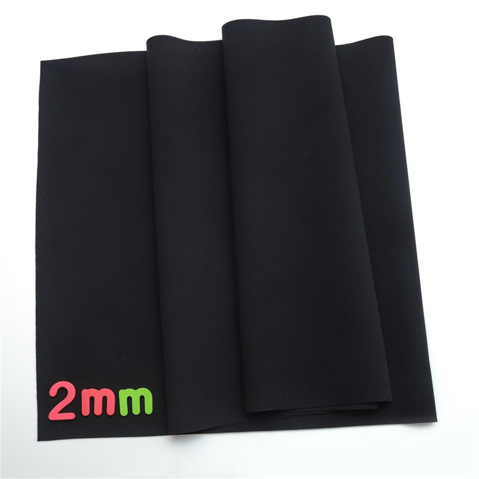 Tessuto da cucito in neoprene elasticizzato nero da 2 mm | For borse Materiale da immersione impermeabile antivento(45cm x70cm)