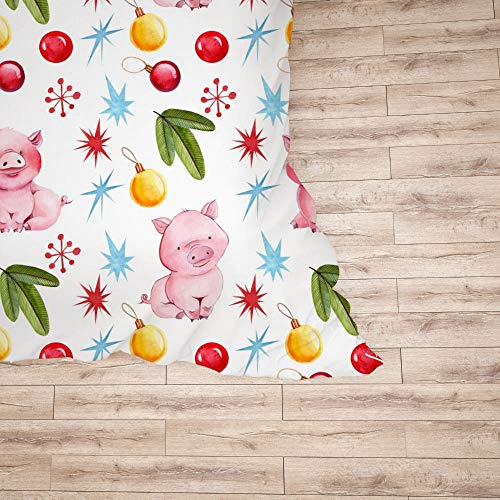Parure de lit 3 pièces double en polyester motif imprimé drap housse de couette animaux - 6