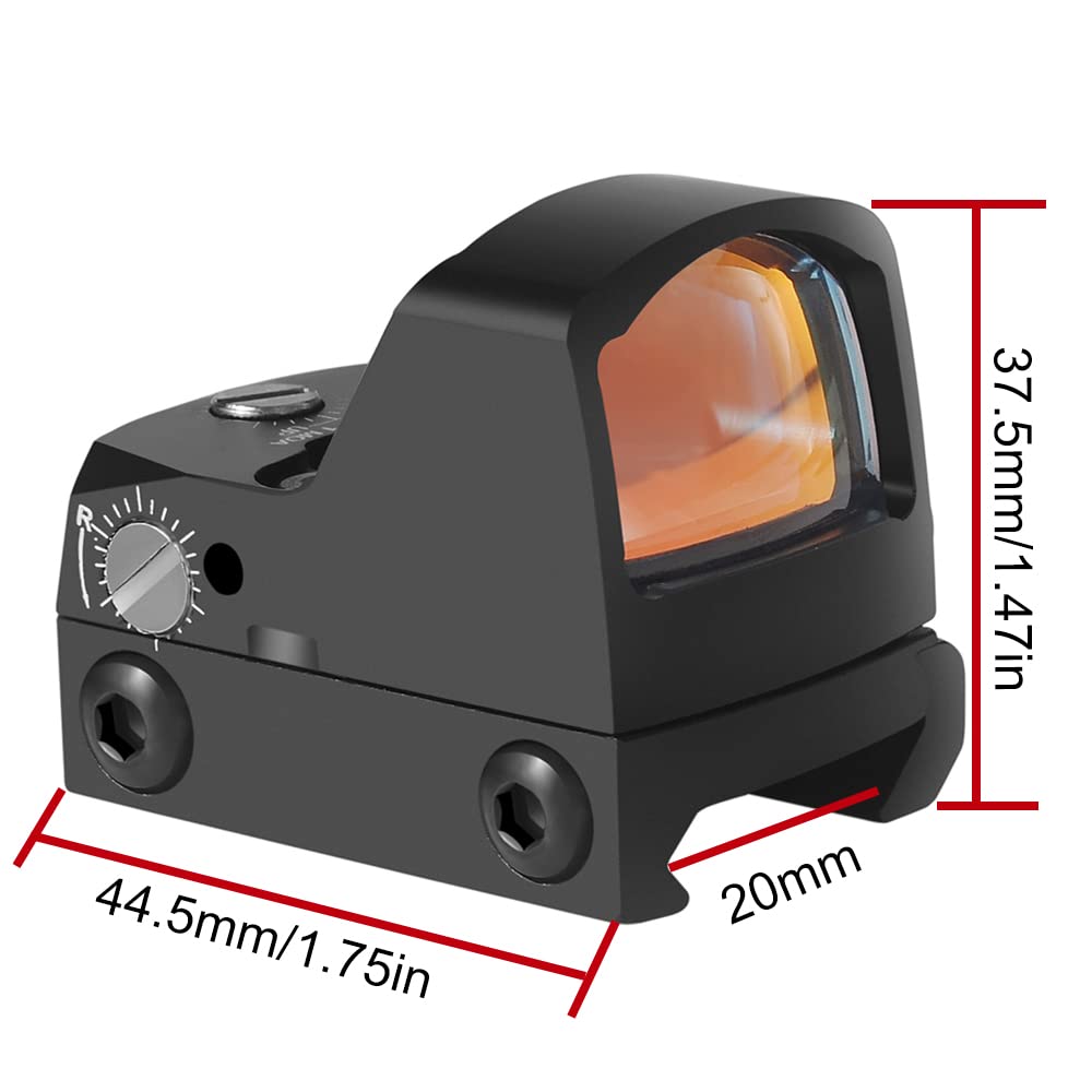 Paike Red DOT Sight 3.5 MOA Ottica Reflex Aperta Attacco 20mm