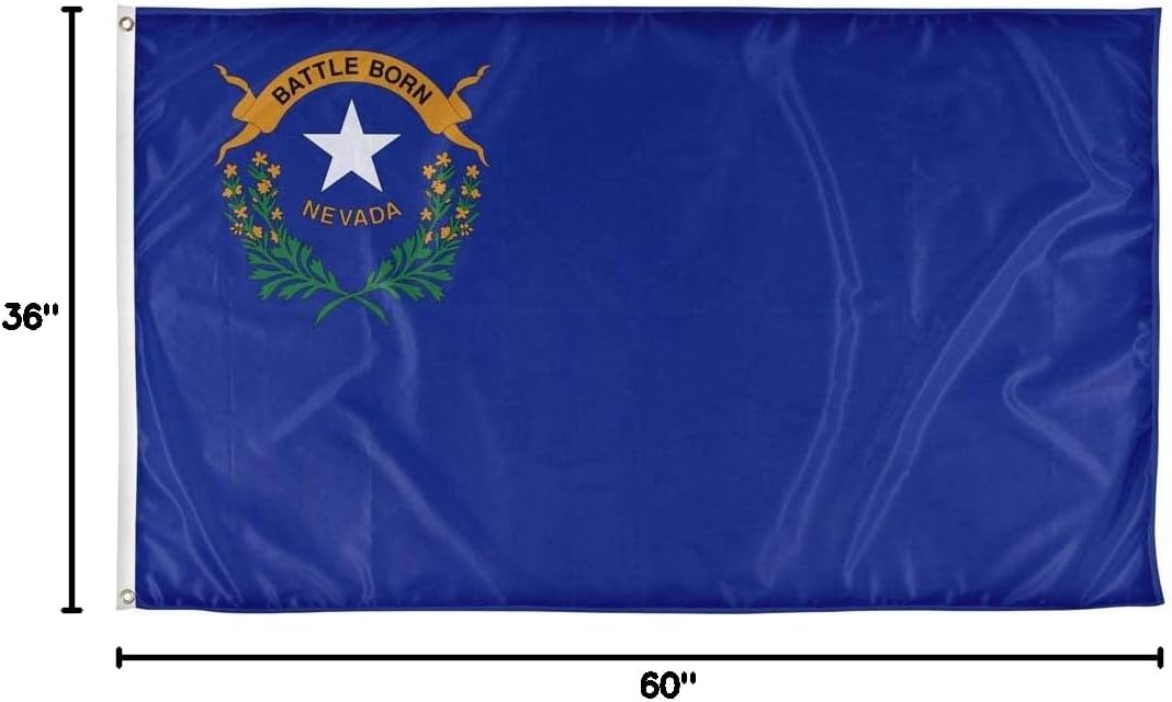 Vispronet - Nevada State Flag - 3ft x 5ft Knitted Polyester, State Flag Collection, Made in the USA (Flag Only)