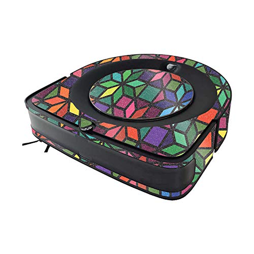 Image of MightySkins Glossy Glitter Skin Compatible with iRobot Roomba s9 Vacuum - Stained Glass Window | High-Gloss Glitter Finish | Easy to Apply & Change Style | Made in The USA
