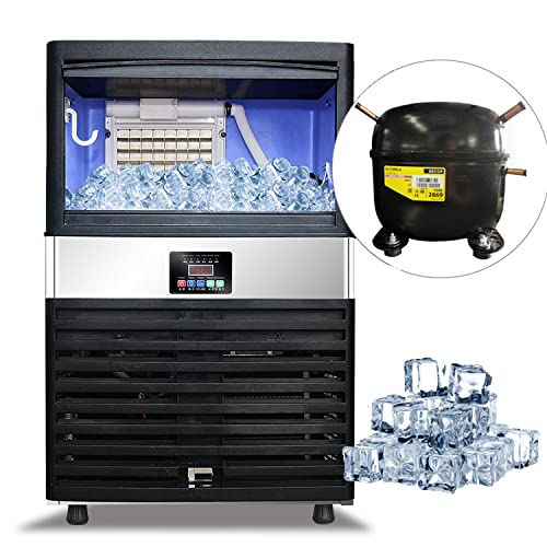 Máquina comercial para fabricar hielo 55 lbs/24h con depósito 35 lbs miniatura 2