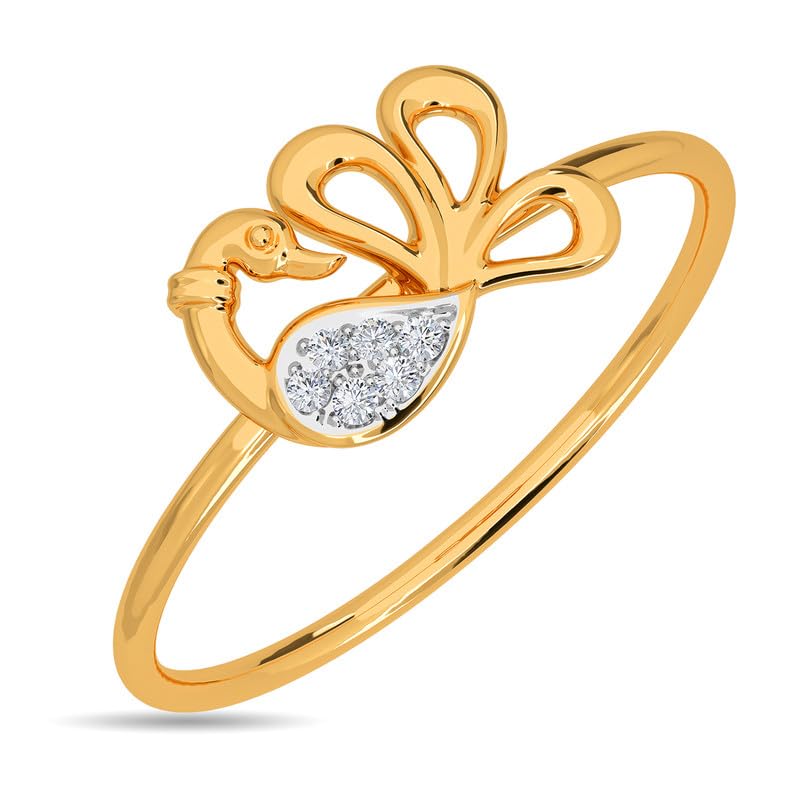 KISNA 14K Yellow SI Diamond Gold Ring for Women | Feather S15 (B095JZFPYG) Amazon Price History, Amazon Price Tracker