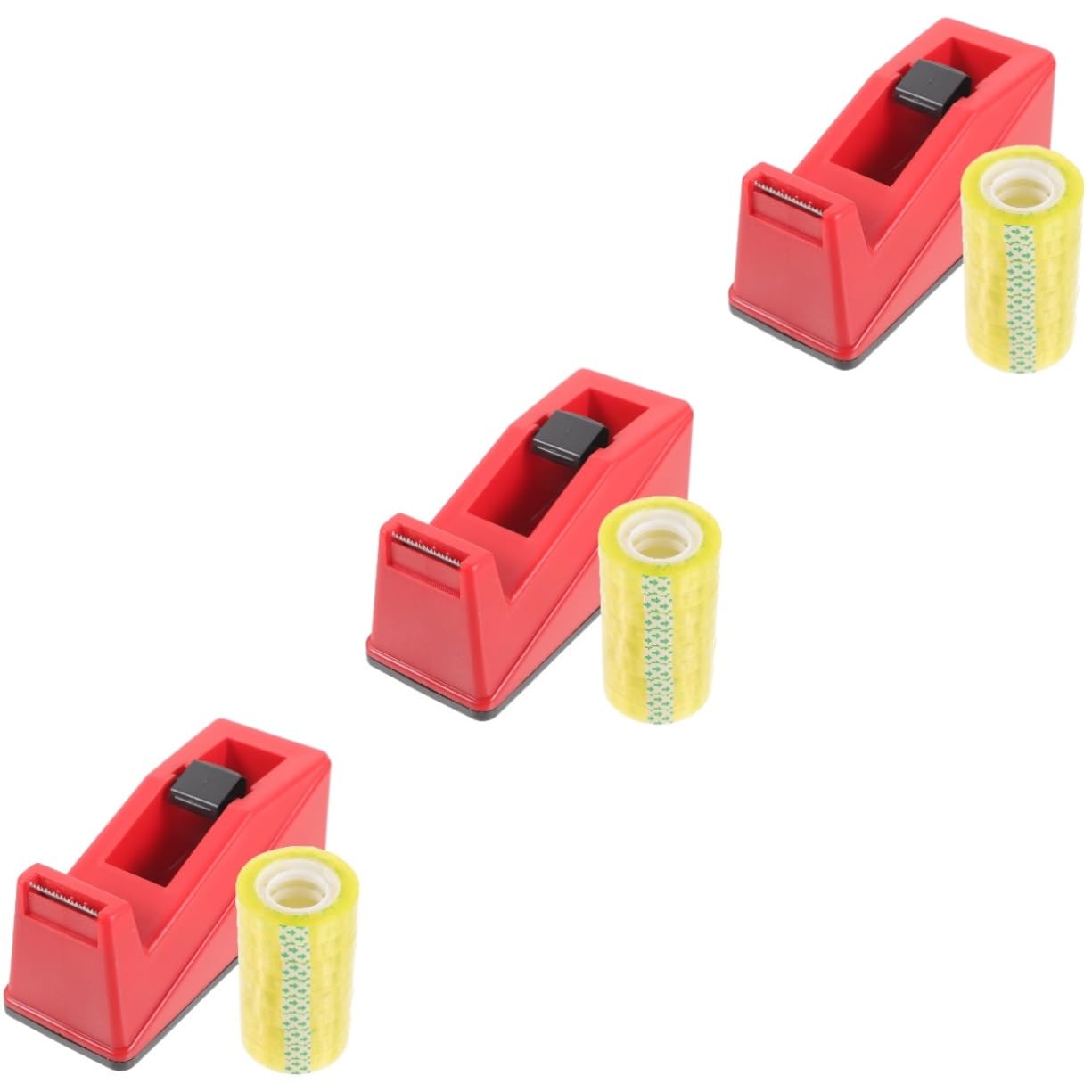 Operitacx 3 Set Base in Nastro Floreale Ghirlanda Arredamento Decalcomania Kit Nastro imballaggio Nastro da imballaggio distributore di Nastro Adesivo Avvolgere Il Gambo del Bouquet plastica
