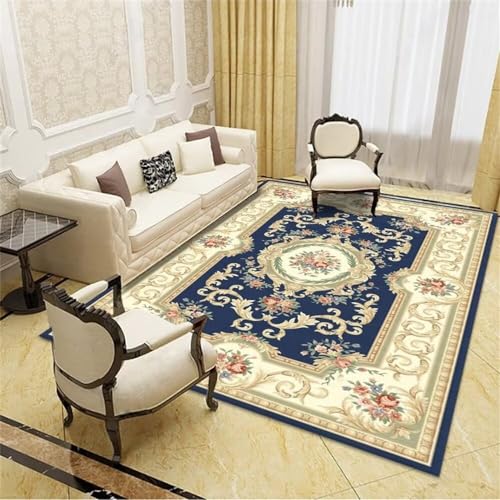 Tapis bleu 180X250cm pour chambre de garçons et décoration de chevet