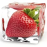 Eurographics DG-AU2129 Glasbild Deco Glass Iced Strawberry 20 x 20 cm
