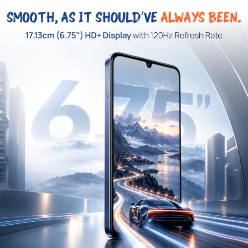 Image of Lava Bold N4 Pro 5G (Monaco Blue, 6GB RAM, 128GB Storage) | 50MP AI Rear Camera | 6000mAh Battery with 18W Fast Charge | 500K+ Antutu | IP64 Rated |Clean Android 16 | Free Service @ Home