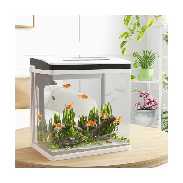 PawHut Aquarium 28L Glass Fish Tank w/Filter, LED Lighting, Water Pump - Image 3