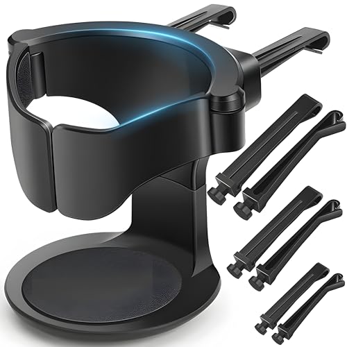 Retoo Getränkehalter Auto KFZ Becherhalter Dosenhalter Flaschenhalter Wasserflaschenhalter Kaffeebecherhalter Auto Lüftungshalterung Für Auto Universeller Multifunktion Verstellbarer Stabile Schwarz