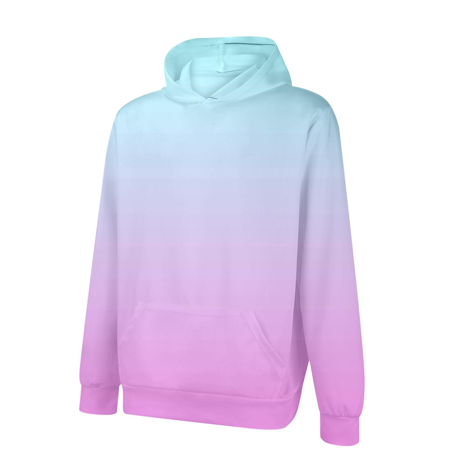Sudaderas Hombres con Capucha Sudadera De Manga Larga Degradada Holgada Estilo Informal para Hombre Llavero Yoga (Pink, L) Ropa Running Moto Protecciones Chaqueta Entretiempo Proteccion