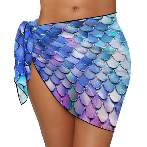 Sarong Coverups for Women Sheer Swimsuit Cover Ups Chiffon Wrap Sexy Short Skirt Beach Bikini Cover-Up Swimwear3