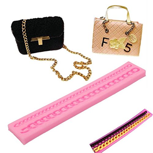 CucinaGood Bluelover Lunga catena Fondente Silicone Mold Purse Borsa Torta Stampo Zucchero Artigianato Decorazione Strumento