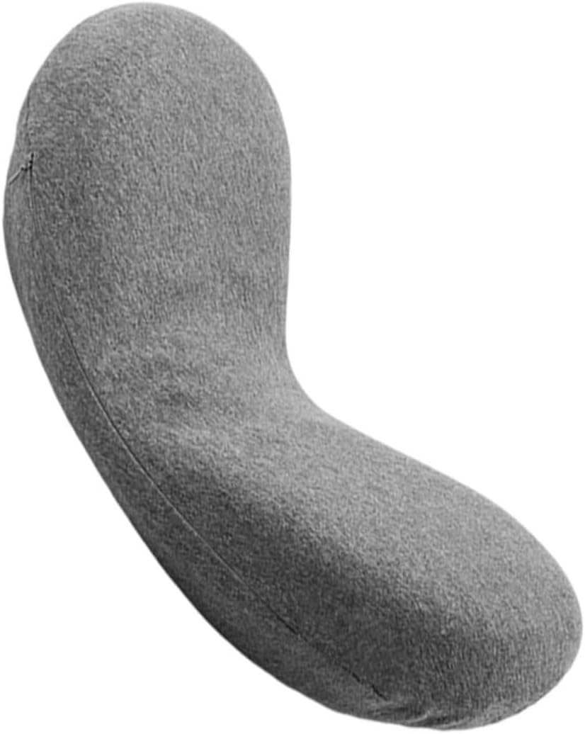 Lumbar Pillow for Bed Waist Pillow Low Profile Memory Lumbar Support Cushion Deep Gray