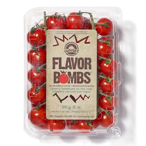 Sunset, Flavor Bombs, Cherry Tomatoes On The Vine, 12 oz