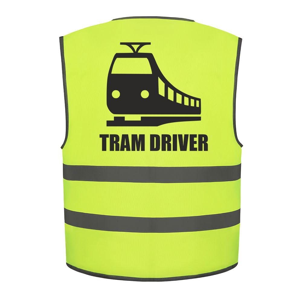 Kids Tram Driver Hi Vis Vest, Add child's name to the front, Personalised waistcoat with 3 colour options
