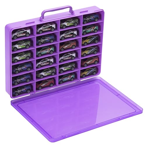 RISOU Estojo de armazenamento de brinquedos para carro Hot Wheels, para carro Matchbox, para 5 séries Surprise Mini Brand 1, 2, 3, 4, para mini brinquedo e mais. - Organizador de brinquedos com 24