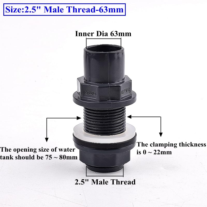 Conector de Tubería de PVC de 20 ~ 63mm, Junta de Tubo de Drenaje For