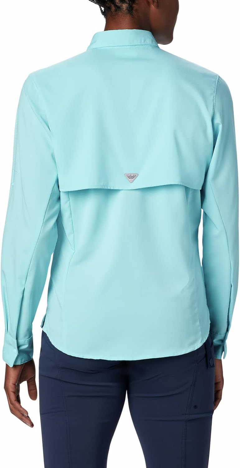 Columbia Women's Tamiami Ii Long Sleeve Shirt Clear Blue 1X