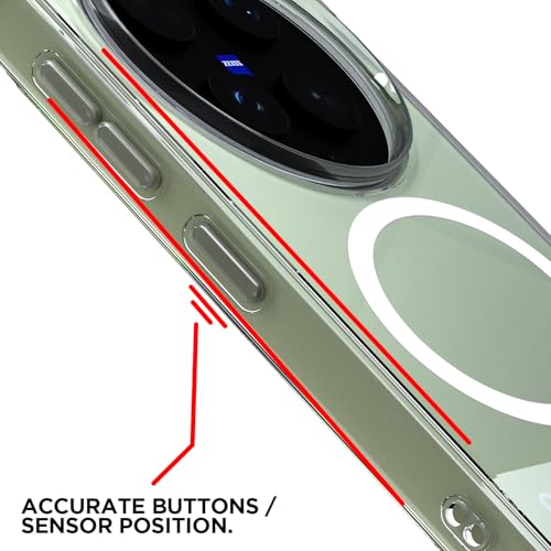 Image of Outlouders Back Cover for Vivo X300 Ultra 5G | Magnetic-Safe | Transparent PC + TPU | Shockproof Protection Bumper Case (Transparent Magnetic-Safe)