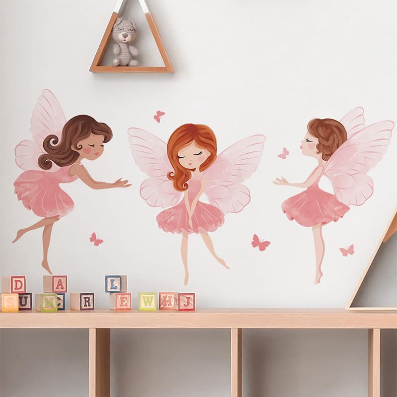 Image of 3 Fairy Magic Wall Stickers for Kids Baby Wall Stickers for Kids Room Bedroom Playroom Nursery Living Room Decor Wall Art Wall Decoration Boho-Self-Adhesive