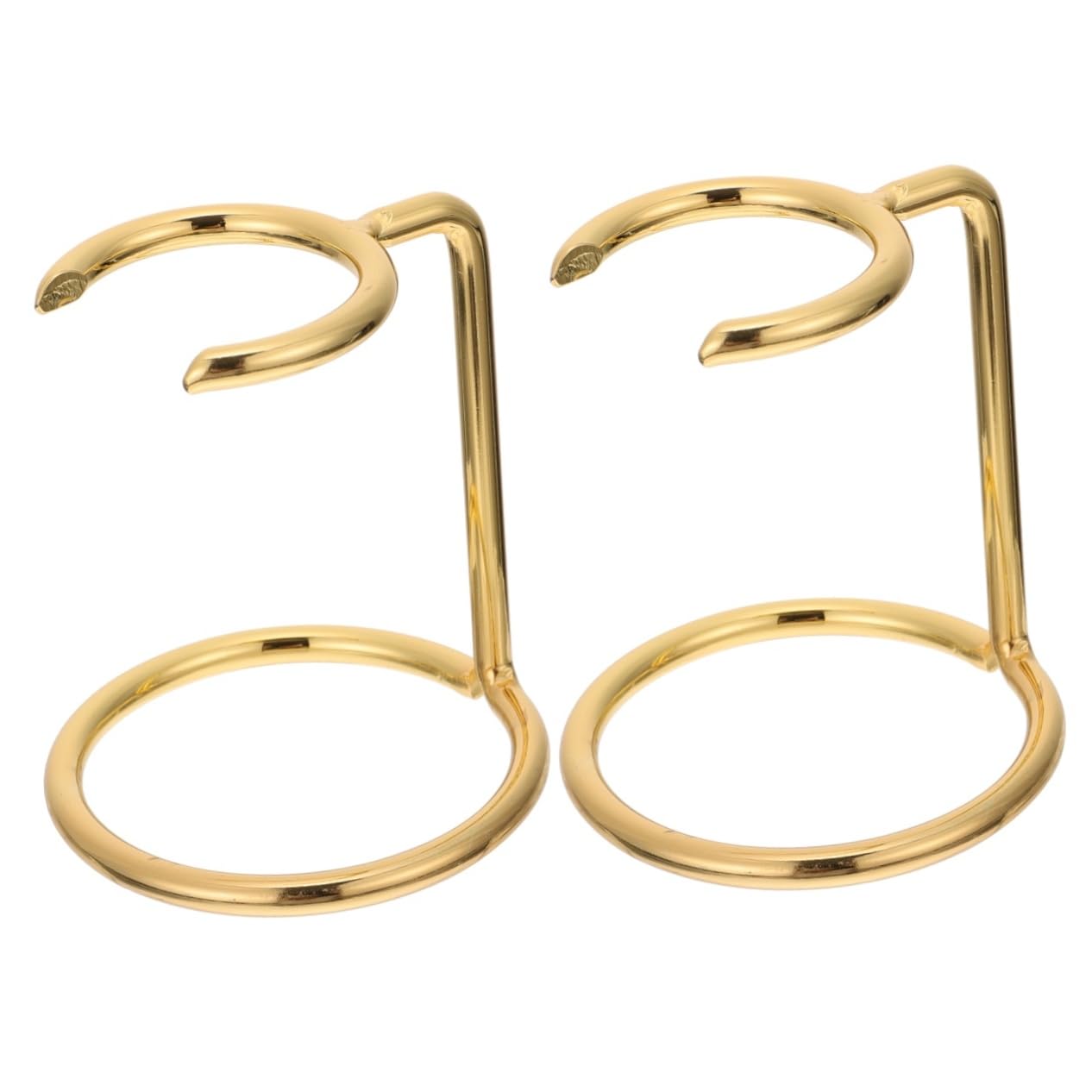 minkissy 2pcs Shaving Brush Stand Shaving Razor Base Stand Metal Storage Rack Daily Use