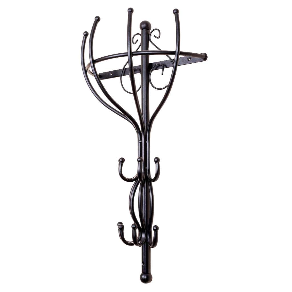 DanDiBo Wandgaderobe Halbrund Wand Metall Schwarz Vienno 66cm Gaderobe Kleiderhaken Gaderobenhaken Hakenleiste Flurgaderobe Haken