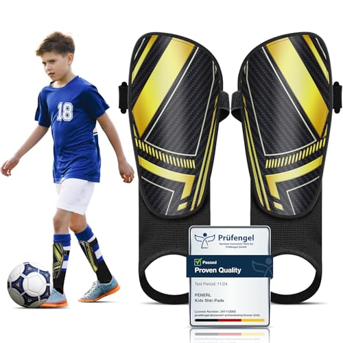 Kids Football Shin Pads with Ankle Protection