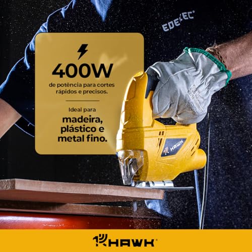 Serra Tico Tico Hawk 400w Profissional com Lamina de corte HW2050 Madeira Metal (110v)