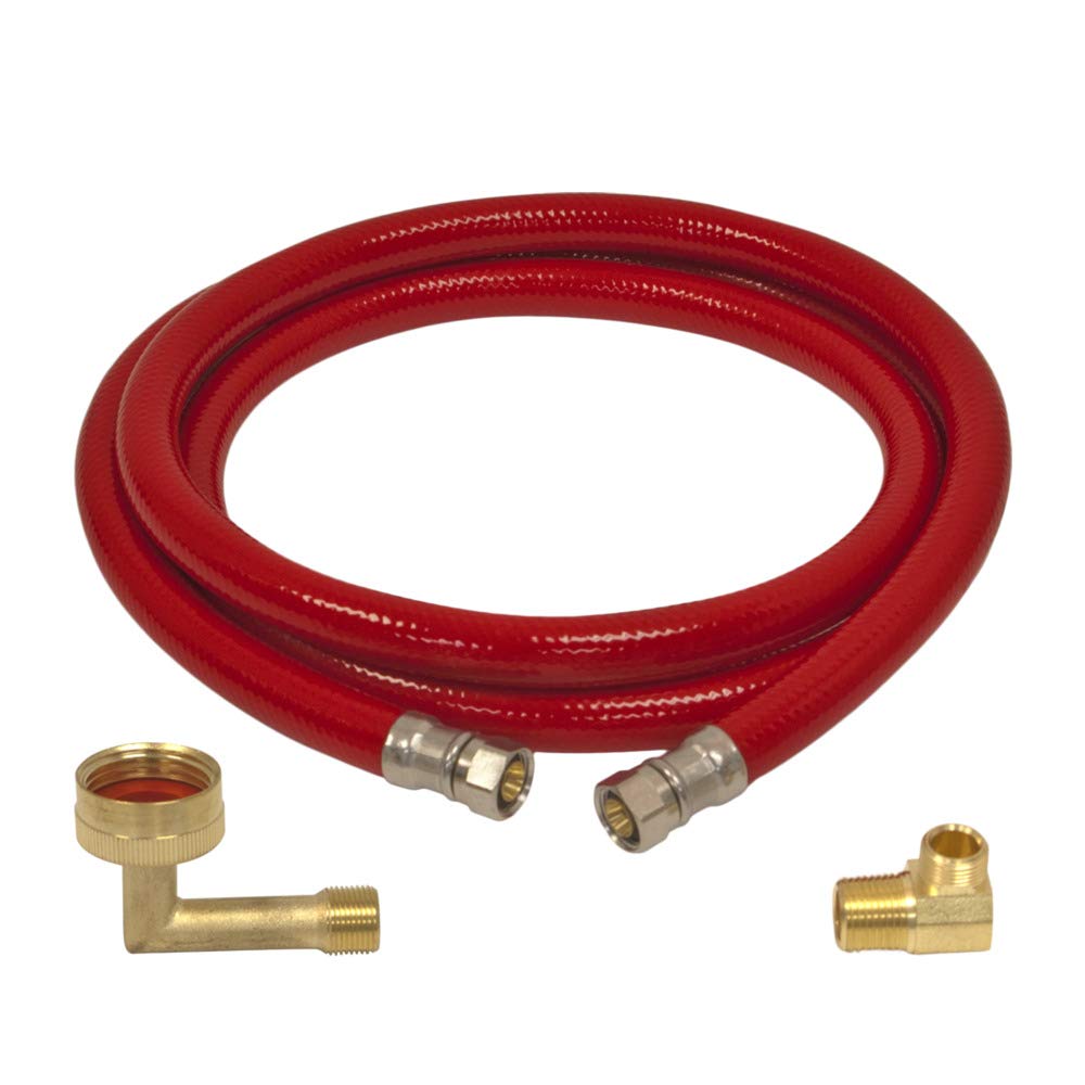 Eastman 6 Foot Reinforced PVC Dishwasher Connector, 3/8 Inch x 3/8 Inch Compression, 41061