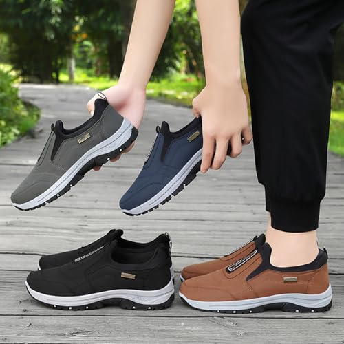 Daladder Orthopedic Walking Shoes,Men's Comfortable Waterproof Breathable Walking Shoes,Casual Slip On Hiking Shoes2