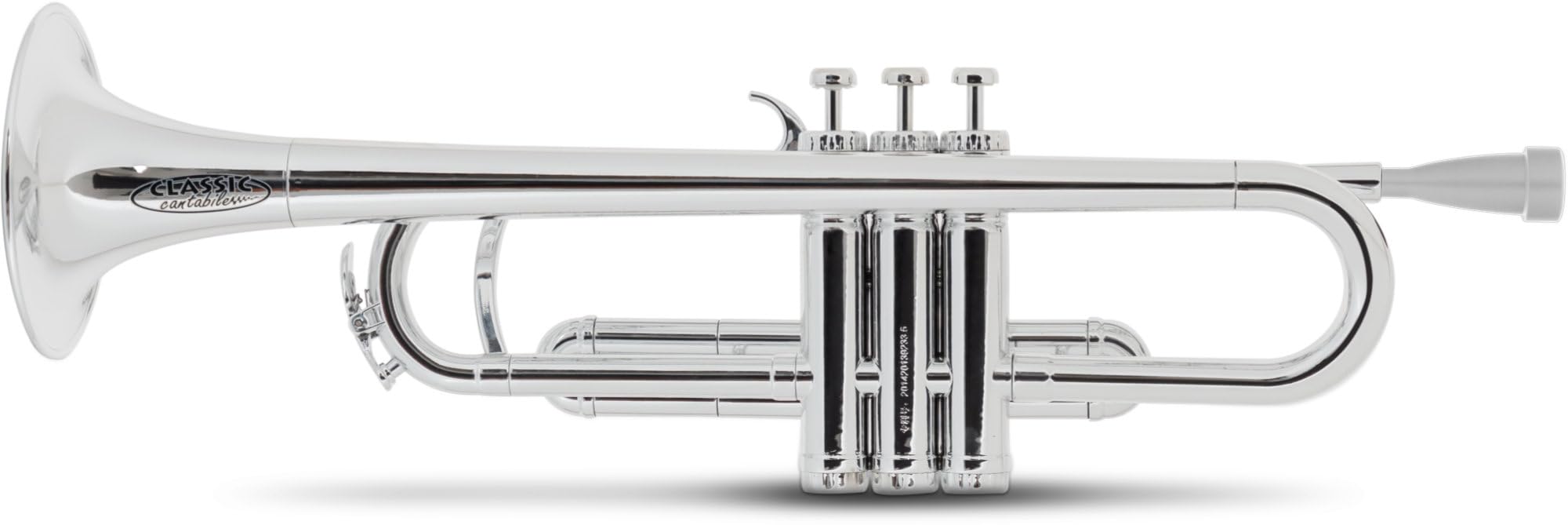 Classic Cantabile MardiBrass Tromba in ABS Plastica - Valvole Perinet - 510g leggera - Foratura: 11,6 mm - incl. Bocchino e Gigbag - argento