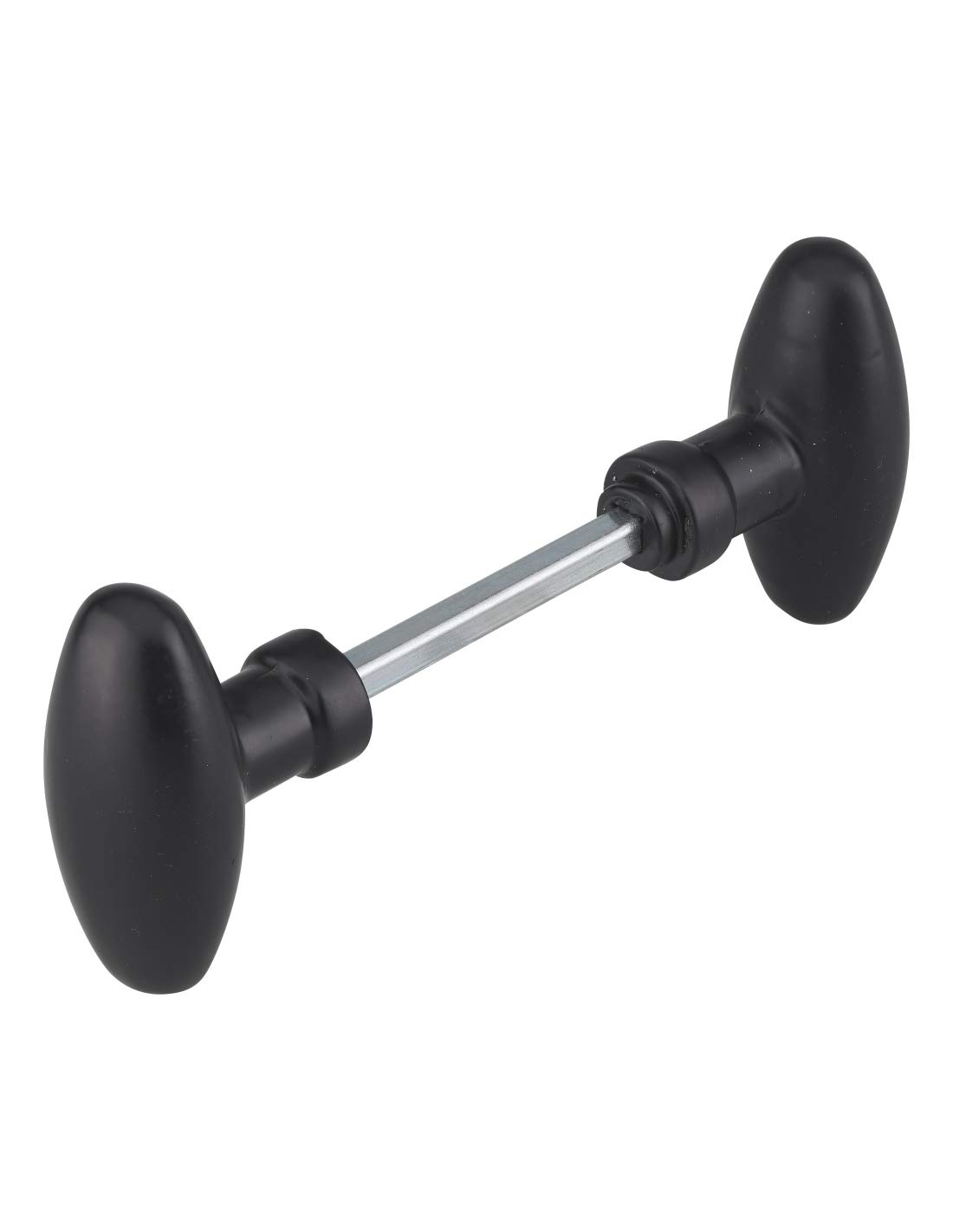 THIRARD Paire de Boutons Ovoïdes pour Porte d'entrée, Carré 6x90 mm, 1 Portée, Noir, Conçue pour Équiper Les Portes d'entrée Jusqu'à 70 mm d'épaisseur, Facile à Installer