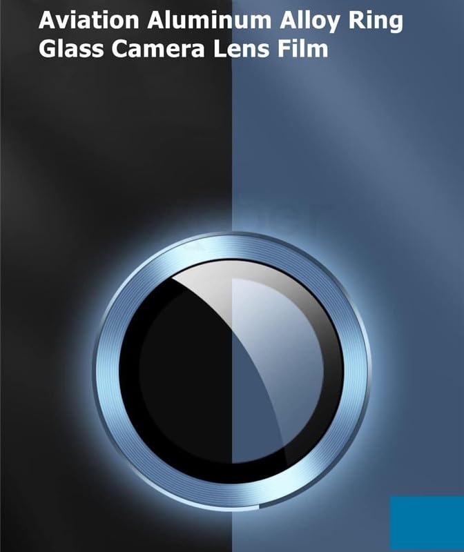 Image of CIRCLE CAMERA CAP Lens Protector For Motorola Moto G45 5G | Full Coverage 9H Surface Tempered Glass with Metal Ring Guard - [2Pack /Silver]