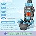 Back Massager with Heat & Traction & Vibration, Seat Massager Pad for Pain Relief Deep Tissue, Lumbar Traction, PU Leather, Foldable, for 5’ to 6’1”, Massage Chair Pad for Office Home