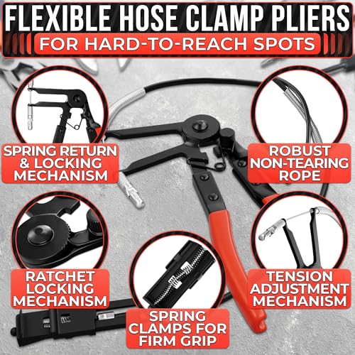 Radiator Hose Clamp Pliers Set, 2 Pack, 8.2" & 8.6", Locking Mechanism by The Little Green Change - Image 5