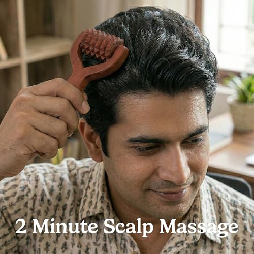Image of Balayantra for Hair Growth Roller | Head Roller Bala Yantra | Wooden Derma Roller Balyantra for Hair | Wood Head Massage & Scalp Massager - Pain Relief & Blood Circulation