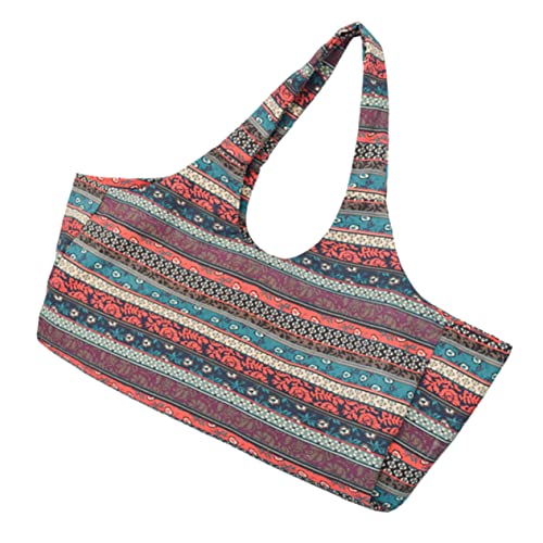 Housse de tapis de yoga en toile imprimée à bandoulière extensible