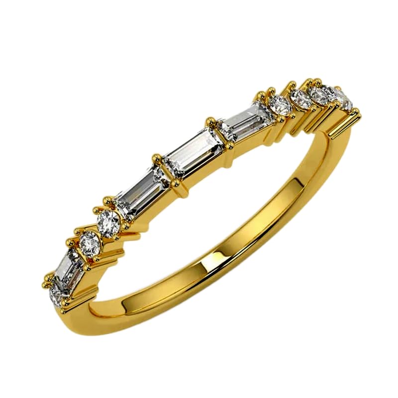 Bague imposante en argent 925 anneau plaqué or et pierre CZ transparente sertie pour femme