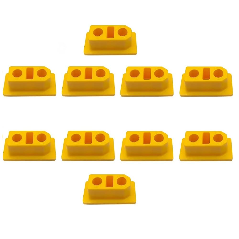 SPARKHOBBY XT90 XT90H XT90I XT90PW Male Female Plug Connector Protector Dust Cap PVC Protective Cover Anti-Dirt Cap Protection Shell for RC Aircraft Drone DIY (10pcs Male Yellow)