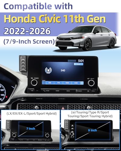 Image of PZK Car Phone Holder for Honda Civic 2022-2026 /Acura Integra 2023-2025 LX /EX /EX-L /Sport /Sport Hybrid /Touring /Si /Type R for 7 /9-Inch Screen Compatible with MagSafe Phone Mount with Storage Box