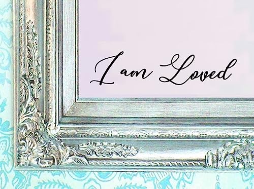 BERRYZILLA I AM Loved Decal Vinyl 9"x2" Positive Inspirational Tr...